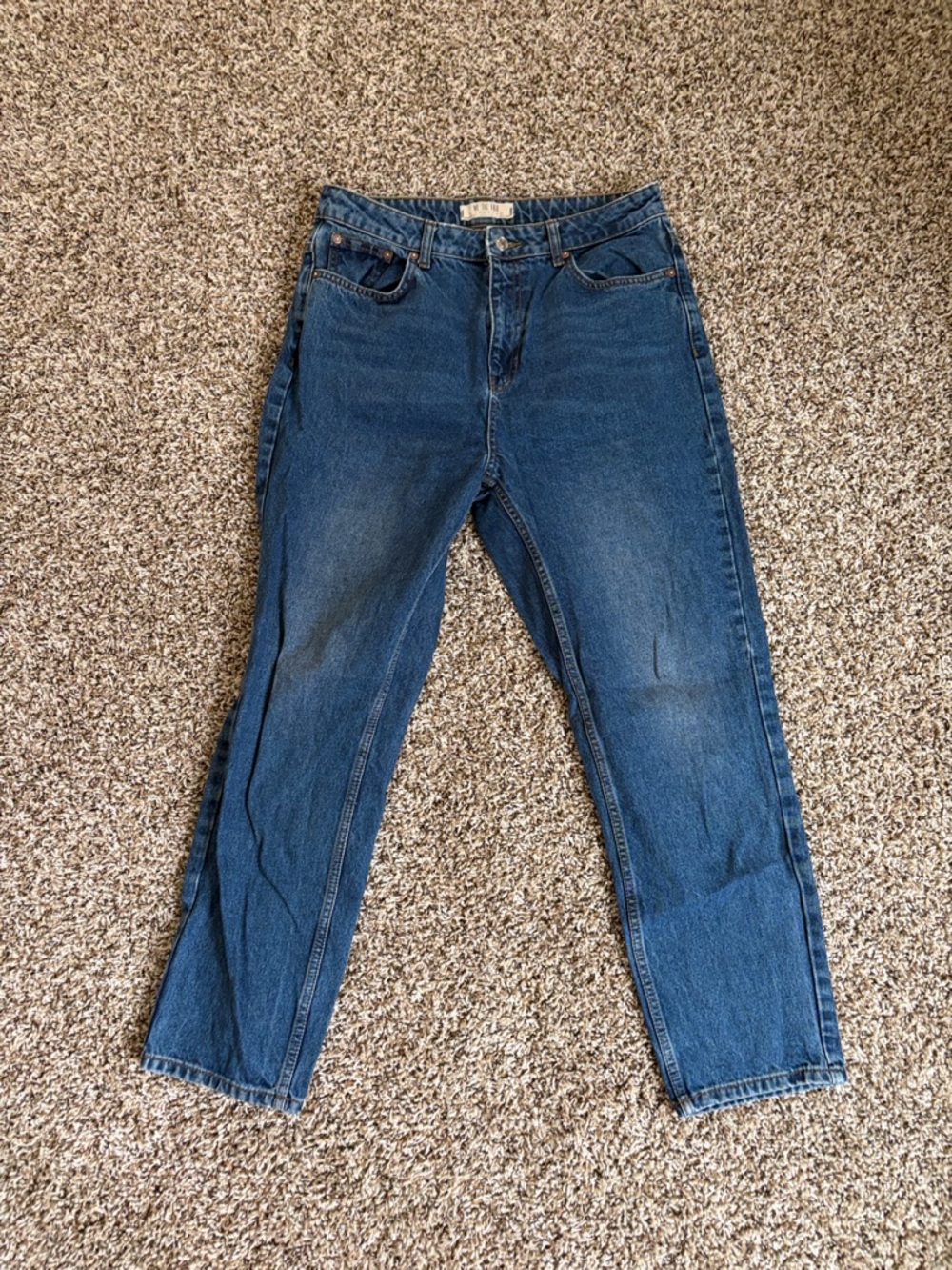 Free People Classic Blue High-Rise Jeans